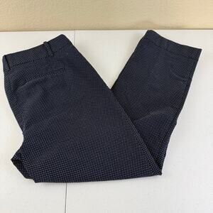 Talbots Newport Pants Women's Size 8 Navy Blue Diamond Pants Career Classic